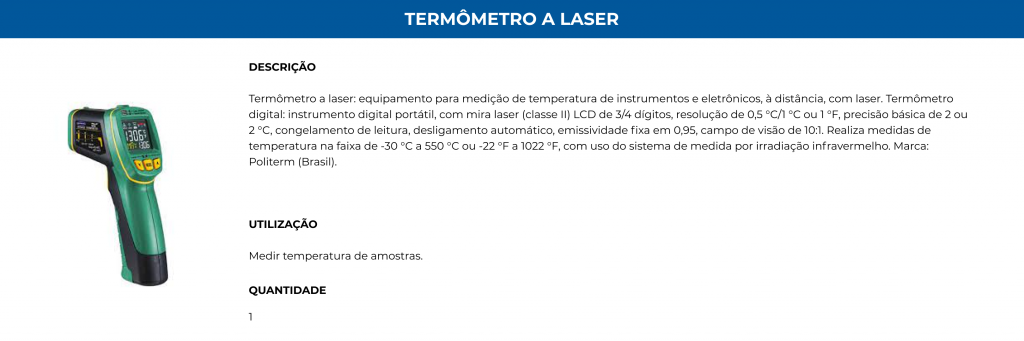 Termômetro a laser
